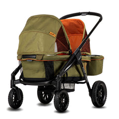 2-in-1 All-Terrain Baby Stroller Wagon with Canopy and Storage - Gray
