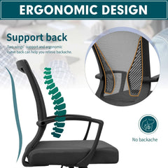 Ergonomic Mesh Office Chair with Lumbar Support, Breathable Computer Desk Chair