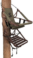Lightweight Aluminum Climbing Treestand with Padded Seat, 300 Lb. Capacity, Safety Harness Included