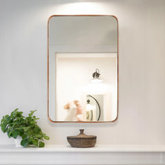 Wall Mirror Vanity Mirror, Bathroom Mirror with Rounded Corners, 1 Piece