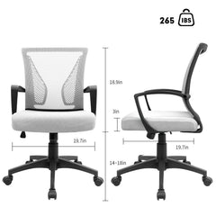Ergonomic Mesh Office Chair with Lumbar Support, Breathable Computer Desk Chair