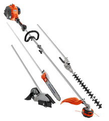 28cc 2-Cycle 20-Inch Straight-Shaft Gas String Trimmer with Attachment and Edger Capability