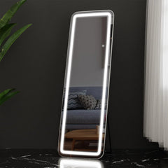 64 x 21 Inch Full Length LED Floor Mirror with Stand, Full Body Wall Mounted Mirror