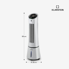 Klarstein 4-in-1: Smart Luftkühler, Ventilator, Luftbefeuchter & Ionisation I 6 L Wassertank, Oszillation, 30 W, 210 m³/h, Timer I Klimagerät ohne