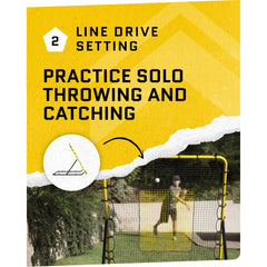 Baseball & Softball Fielding Trainer Rebounder Net, Portable Practice Equipment for Throwing, Catching and Fielding Skills