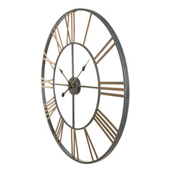 Modern Round Metal Wall Clock, Decorative Circular Hanging Clock for Living Room, Bedroom and Office