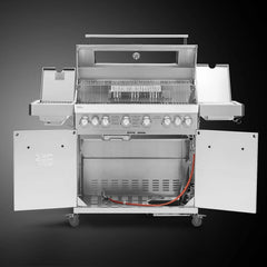 TAINO PLATINUM YAMARA 6+2 Gasgrill Edelstahl 6 Brenner Keramik Sear-Burner Keramik Backburner Piezo-Zündung Grillrost Gusseisen