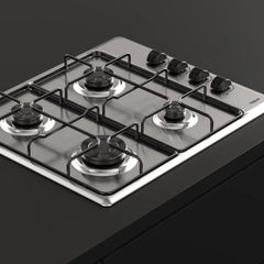 TEKA Placa de Gas Butano, 60 cm, 4 Fuegos, Mandos Ergonómicos, Seguridad Termopar, Parrillas Esmaltadas, HLX 640 KL