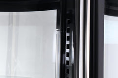 METRO Professional Kuchen-Vitrine GRV1100, Gastro, Edelstahl/Glas, 100 L, Umluftkühlung, 490W, Temperaturanzeige, automatisches Abtauen, rund, silber,