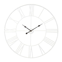 Modern Round Metal Wall Clock, Decorative Circular Hanging Clock for Living Room, Bedroom and Office