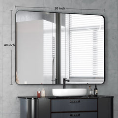 Wall Mirror Vanity Mirror, Bathroom Mirror with Rounded Corners, 1 Piece