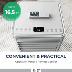 Aire Acondicionado Portátil 3 en 1 de 8000 BTU con Deshumidificador y Modo Ventilador
