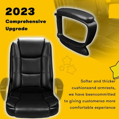 Big and Tall Executive Office Chair, High Back Ergonomic Leather Chair, 400 lb Capacity