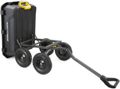 7-Cubic-Foot Poly Dump Garden Cart with No-Flat Tires, 1,200-Lb. Capacity, Black