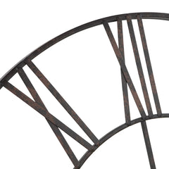 Modern Round Metal Wall Clock, Decorative Circular Hanging Clock for Living Room, Bedroom and Office