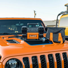 Air compressor kit, dual cylinder, 12-volt portable inflator, 12.35 cubic feet per minute, suitable for truck tires for off-road use, heavy-duty Max 150 pounds per square inch, suitable for four-wheel drive vehicles and campers.