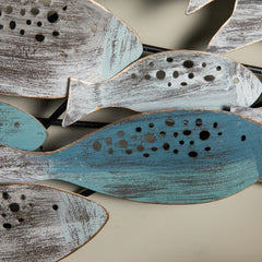 Modern Coastal Metal Wall Art, Decorative Fish Wall Sculpture for Living Room, Bedroom and Home Decoration