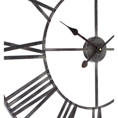 Modern Round Metal Wall Clock, Decorative Circular Hanging Clock for Living Room, Bedroom and Office