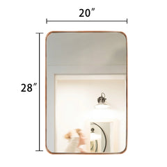 Wall Mirror Vanity Mirror, Bathroom Mirror with Rounded Corners, 1 Piece