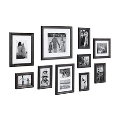 10-Piece Wood Gallery Wall Picture Frame Set, Decorative Photo Display Frames for Living Room, Bedroom and Home Decor