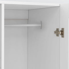 IDMarket - VITO 2-door wardrobe white 80 cm with 2 drawers, mirror and shelves