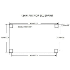 Alexander 16 Ft. W X 12 Ft. D Aluminum Patio Gazebo