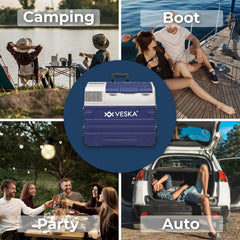 Kompressor Kühlbox elektrisch, Gefriertruhe mit APP-Steuerung, USB-Anschluss, 12/24V, 230V, Räder, transportabler Kühlschrank, Kühltruhe, Gefrierbox