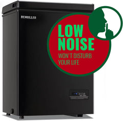 5.0 Cu. Ft. Chest Freezer with 2 Removable Stainless Steel Baskets, Electronic Control, 41°F to -15°F, Black