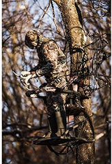 Lightweight Aluminum Climbing Treestand with Padded Seat, 300 Lb. Capacity, Safety Harness Included