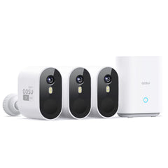 Wireless Outdoor Security Camera System – 2K HD, 166° Wide Angle, 100% Wire-Free, No Monthly Fees