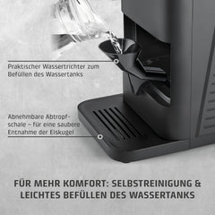 CASO IceBall Pro Eiskugelbereiter mit Kompressor - Kristallklare Eiskugeln 50-55 mm, 2 Kugeln/Stunde, 1,3 l Wassertank, Selbstreinigung, LED-Anzeige,