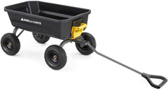 7-Cubic-Foot Poly Dump Garden Cart with No-Flat Tires, 1,200-Lb. Capacity, Black