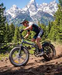 Bicicleta eléctrica plegable, batería extraíble 48 V 25 Ah, autonomía 110 KM, bicicleta eléctrica con neumáticos grasos 20" x 4, suspensión completa,