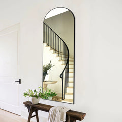 64x21 Full Length Floor Mirror, Large Full Body Aluminum Alloy Frame Standing Mirror with Stand and Wall Mount Option