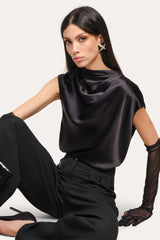 Diane Silk Draped Blouse