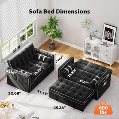 3-in-1 Convertible Sleeper Sofa Bed