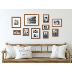 10-Piece Wood Gallery Wall Picture Frame Set, Decorative Photo Display Frames for Living Room, Bedroom and Home Decor