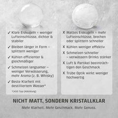 CASO IceBall Pro Eiskugelbereiter mit Kompressor - Kristallklare Eiskugeln 50-55 mm, 2 Kugeln/Stunde, 1,3 l Wassertank, Selbstreinigung, LED-Anzeige,