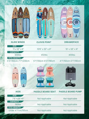 Niphean (Extra Grande) Tabla Paddle Surf Hinchable para 2+1 Personas/Familia, Paddle Surf con (Apto para Principiantes) Aleta Equilibrada, Funda