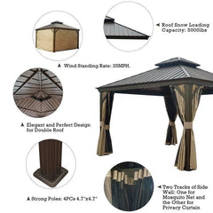 Alexander 12 Ft. W X 12 Ft. D Aluminum Patio Gazebo