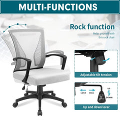 Ergonomic Mesh Office Chair with Lumbar Support, Breathable Computer Desk Chair
