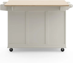 Homestyles Dolly Madison Mobile Kitchen Island Cart, Drop Leaf Breakfast Bar
