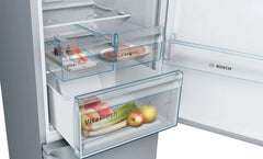 Bosch Serie 4 - Frigorífico combinado, NoFrost, alto 203 x ancho 70 cm, 438 L, Tecnología VitaFresh, Blanco - KGN49XIDQ