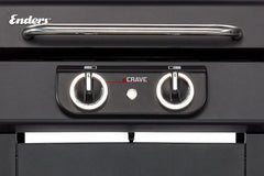Enders Elektrogrill eCRAVE 2, mit Gussrost, Grillwagen mit viel Stauraum, SIMPLE CLEAN Reinigungssystem, 2 leistungsstarke Heizelemente, formstabile