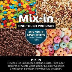 Ninja CREAMi Deluxe Eis-und Eisgetränkmaschine mit 2 Bechern, 10 Funktionen, macht Eiscreme, Gelato, Sorbet, Frozen Yoghurt, Milchshakes, Slushi &