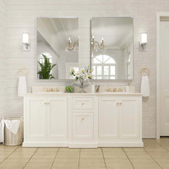 Wall Mirror Vanity Mirror, Bathroom Mirror with Rounded Corners, 1 Piece
