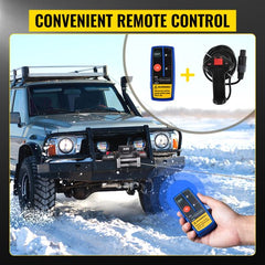 18,000 LBS Electric Winch, 12V Steel Cable Winch, Off-Road Towing Winch for ATV, UTV, Truck and Trailer