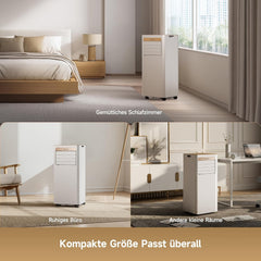 DREAME P-Wind10 7000 BTU Tragbare Klimaanlage, 3-in-1: Kühler & Entfeuchter & Ventilator. 3D Airflow, App- & Fernsteuerung, Schlafmodus,