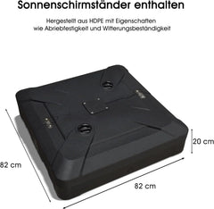 PURPLE LEAF Sonnenschirm 300 x 300 cm mit Schirmständer Ampelschirm Groß 360°Rotation Gartenschirm mit Kurbel, Marktschirm XXL Sonnenschutz UV50+,