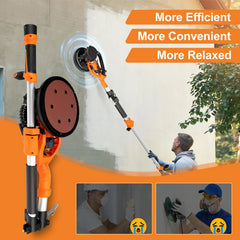 1000W Drywall Sander with Vacuum and LED Light, Electric Wall and Ceiling Sander with Dust Collection